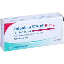 Abbildung: Zolpidem STADA 10 mg Filmtabletten 10 St, Filmtabletten PZN 01833469