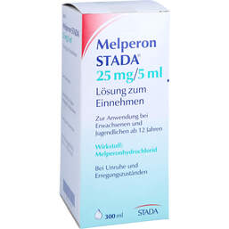 Abbildung: Melperon STADA 25 mg / 5 ml Lösung zum Einnehmen 300 ml, Lösung zum Einnehmen PZN 01833498