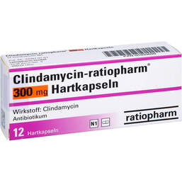 Abbildung: Clindamycin ratiopharm 300 mg Hartkapseln 12 St, Hartkapseln PZN 01833699