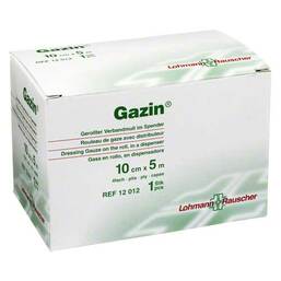 Abbildung: Gazin Verbandmull 10cmx5m 4fach gerollt 1 St, Kompressen PZN 01835971