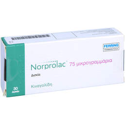 Abbildung: Norprolac 75 Tabletten 30 St, Tabletten PZN 01845053