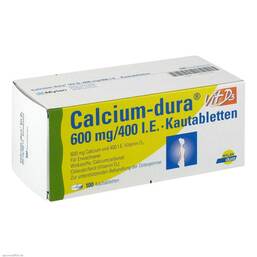 Abbildung: Calcium Dura Vit D3 600 mg / 400 I.E. Kautabletten Kautabletten, 100 St PZN 01845745