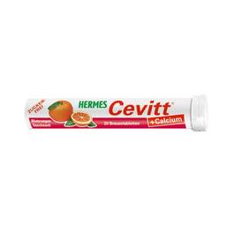 Abbildung: Hermes Cevitt + Calcium Blutorange Brausetabletten Brausetabletten, 20 St PZN 01846621