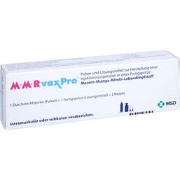 Abbildung: Mmr Vaxpro Fertigspritze mit Kanüle 0.5 ml, Fertigspritzen PZN 01849157