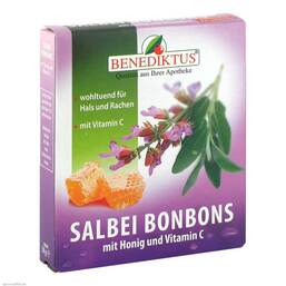 Abbildung: Salbei Bonbons mit Honig + V Bonbons, 50 g PZN 01854201