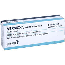 Abbildung: Vermox Tabletten 6 St, Tabletten PZN 01854715