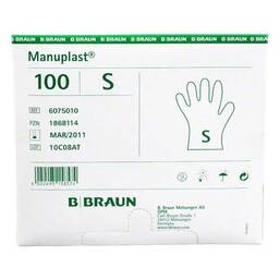 Abbildung: Manuplast Einmal Handschuhe Handschuhe, 100 St PZN 01868114