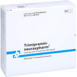 Abbildung: Trimipramin neuraxpharm Lösung zum Einnehmen 3X30 ml, Lösung zum Einnehmen PZN 01871168