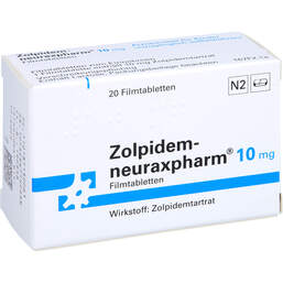 Abbildung: Zolpidem neuraxpharm 10 mg Filmtabletten 20 St, Filmtabletten PZN 01871300
