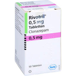 Abbildung: Rivotril 0,5 mg Tabletten 50 St, Tabletten PZN 01874333