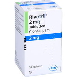 Abbildung: Rivotril 2 mg Tabletten 50 St, Tabletten PZN 01874385
