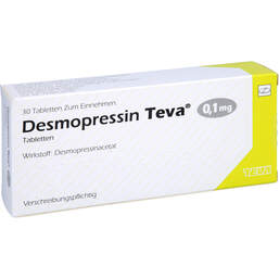 Abbildung: Desmopressin Teva 0,1 mg Tabletten 30 St, Tabletten PZN 01875953