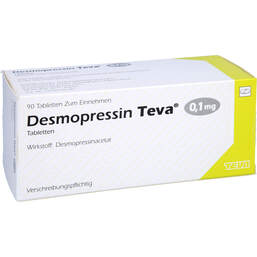 Abbildung: Desmopressin Teva 0,1 mg Tabletten 90 St, Tabletten PZN 01876036
