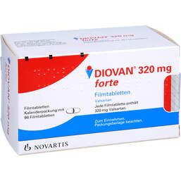 Abbildung: Diovan 320 mg forte Filmtabletten 98 St, Filmtabletten PZN 01878555