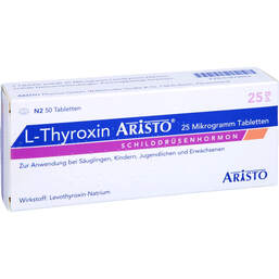 Abbildung: L-Thyroxin Aristo 25 µg Tabletten 50 St, Tabletten PZN 01879023