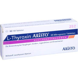 Abbildung: L-Thyroxin Aristo 25 µg Tabletten 100 St, Tabletten PZN 01879394