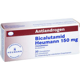 Abbildung: Bicalutamid Heumann 150 mg Filmtabletten 30 St, Filmtabletten PZN 01882574