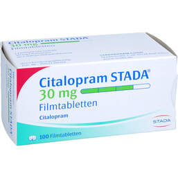 Abbildung: Citalopram STADA 30 mg Filmtabletten 100 St, Filmtabletten PZN 01888631