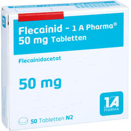 Abbildung: Flecainid 1A Pharma 50 mg Tabletten 50 St, Tabletten PZN 01889889
