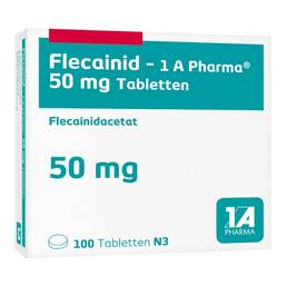 Abbildung: Flecainid 1A Pharma 50 mg Tabletten 100 St, Tabletten PZN 01891248