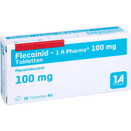 Abbildung: Flecainid 1A Pharma 100 mg Tabletten 20 St, Tabletten PZN 01891550