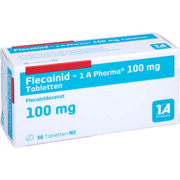 Abbildung: Flecainid 1A Pharma 100 mg Tabletten 50 St, Tabletten PZN 01891567