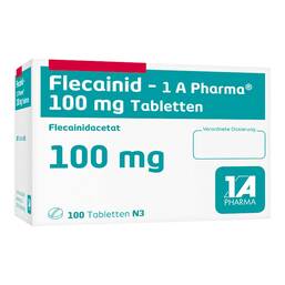Abbildung: Flecainid 1A Pharma 100 mg Tabletten 100 St, Tabletten PZN 01891573