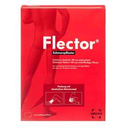 Abbildung: Flector Schmerzpflaster + elastischer Netzstrumpf 5 St, Pflaster PZN 01895329