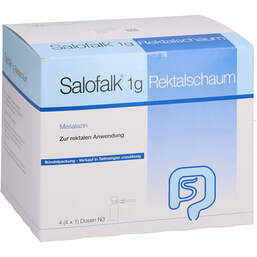 Abbildung: Salofalk 1 g Rektalschaum 4x14 Hub 4X80 g, Rektalschaum PZN 01896955