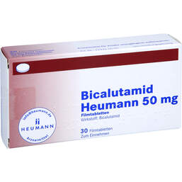 Abbildung: Bicalutamid Heumann 50 mg Filmtabletten 30 St, Filmtabletten PZN 01897423