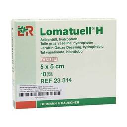 Abbildung: Lomatuell H Salbentüll 5x5 cm 10 St, Verband PZN 01908204