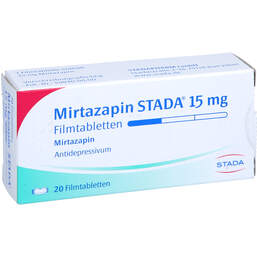Abbildung: Mirtazapin STADA 15 mg Filmtabletten 20 St, Filmtabletten PZN 01921340