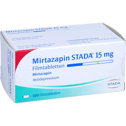 Abbildung: Mirtazapin STADA 15 mg Filmtabletten 100 St, Filmtabletten PZN 01921357