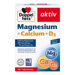 Abbildung: Doppelherz Magnesium+Calcium+D3 Tabletten Tabletten, 40 St PZN 01922316