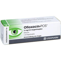 Abbildung: Ofloxacin POS 3 mg / ml Augentropfen 5 ml, Augentropfen PZN 01927029
