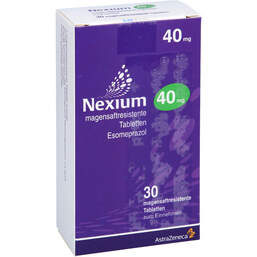 Abbildung: Nexium 40 mg magensaftresistente Tabletten 30 St, Tabletten magensaftresistent PZN 01949433