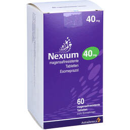 Abbildung: Nexium 40 mg magensaftresistente Tabletten 60 St, Tabletten magensaftresistent PZN 01949462