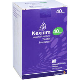 Abbildung: Nexium 40 mg magensaftresistente Tabletten 90 St, Tabletten magensaftresistent PZN 01949485