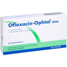Abbildung: Ofloxacin-Ophtal sine 3 mg / ml Augentropfen 30X0.5 ml, Augentropfen PZN 01959934