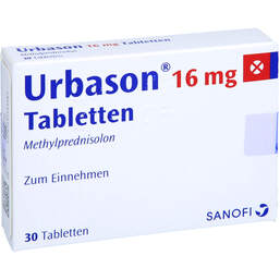 Abbildung: Urbason 16 mg Tabletten 30 St, Tabletten PZN 01971378