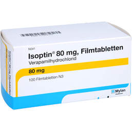 Abbildung: Isoptin 80 mg Filmtabletten 100 St, Filmtabletten PZN 01976772
