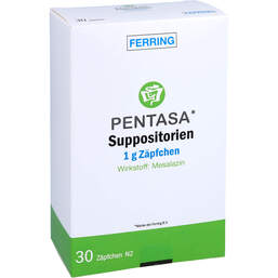 Abbildung: Pentasa 1000 mg Suppositorien 30 St, Suppositorien PZN 01978009