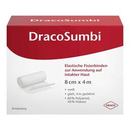 Abbildung: Dracosumbi Fixierbinde 8 cm x 4 m weiß 100 St, Binden PZN 01980791