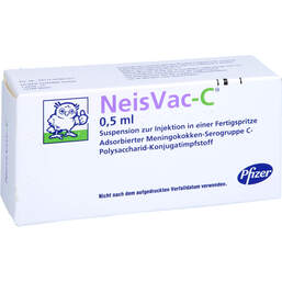 Abbildung: Neisvac-C Injektionssuspension.in einer Fertigspritze 1 St, Injektionssuspension PZN 01985469