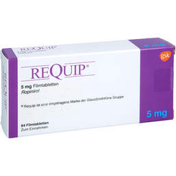 Abbildung: Requip 5,0 mg Filmtabletten 84 St, Filmtabletten PZN 01995781