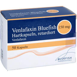 Abbildung: Venlafaxin Bluefish 150 mg Retardkapseln 50 St, Retard-Kapseln PZN 01998420