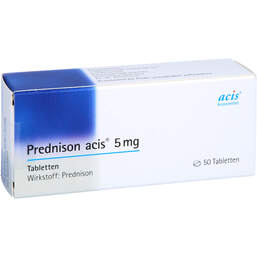 Abbildung: Prednison Acis 5 mg Tabletten 50 St, Tabletten PZN 01998489
