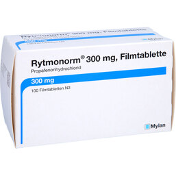 Abbildung: Rytmonorm 300 mg Filmtabletten 100 St, Filmtabletten PZN 02019104