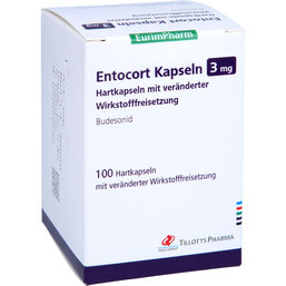 Abbildung: Entocort Retardkapseln 100 St, Hartkapseln mit veränderter Wirkstofffreisetzung PZN 02026073
