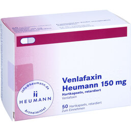 Abbildung: Venlafaxin Heumann 150 mg Hartkapseln retardiert 50 St, Retard-Kapseln PZN 02030761